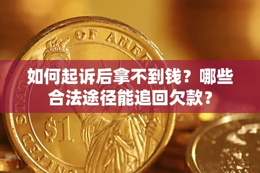 武汉如何起诉后拿不到钱？哪些合法途径能追回欠款？