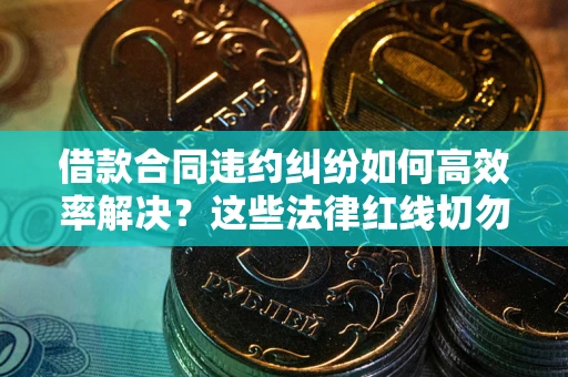 武汉借款合同违约纠纷如何高效率解决？这些法律红线切勿触碰