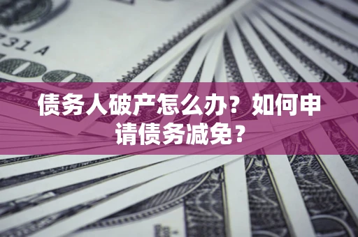 武汉债务人破产怎么办？如何申请债务减免？